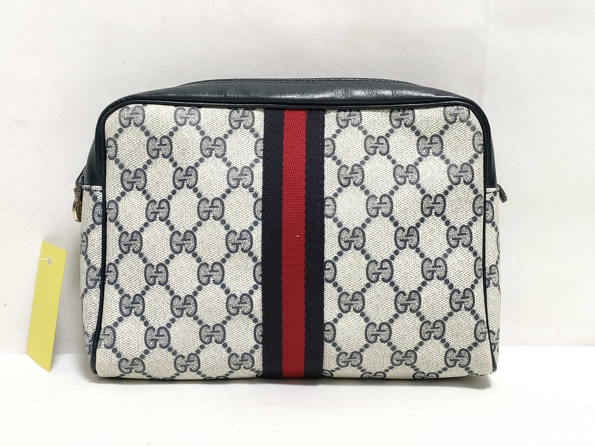 GUCCI GG Supreme Second Bag 010-378 Navy Second Bag