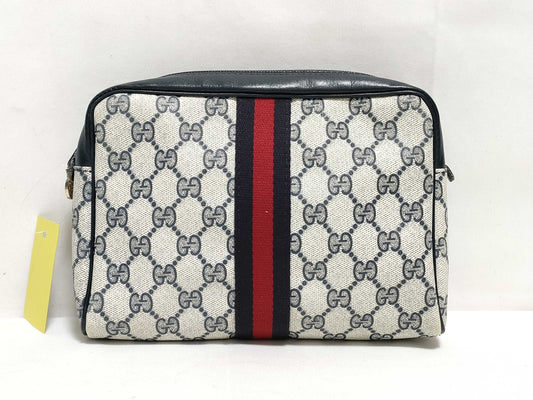 GUCCI GG Supreme Second Bag 010-378 Navy Second Bag