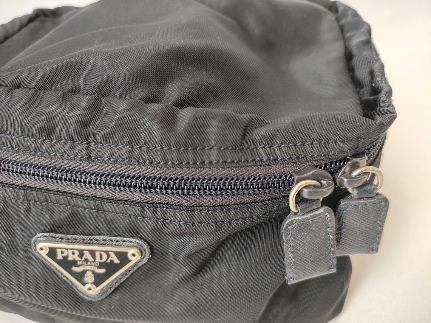 PRADA Nylon Makeup Pouch Large Vanity Bag