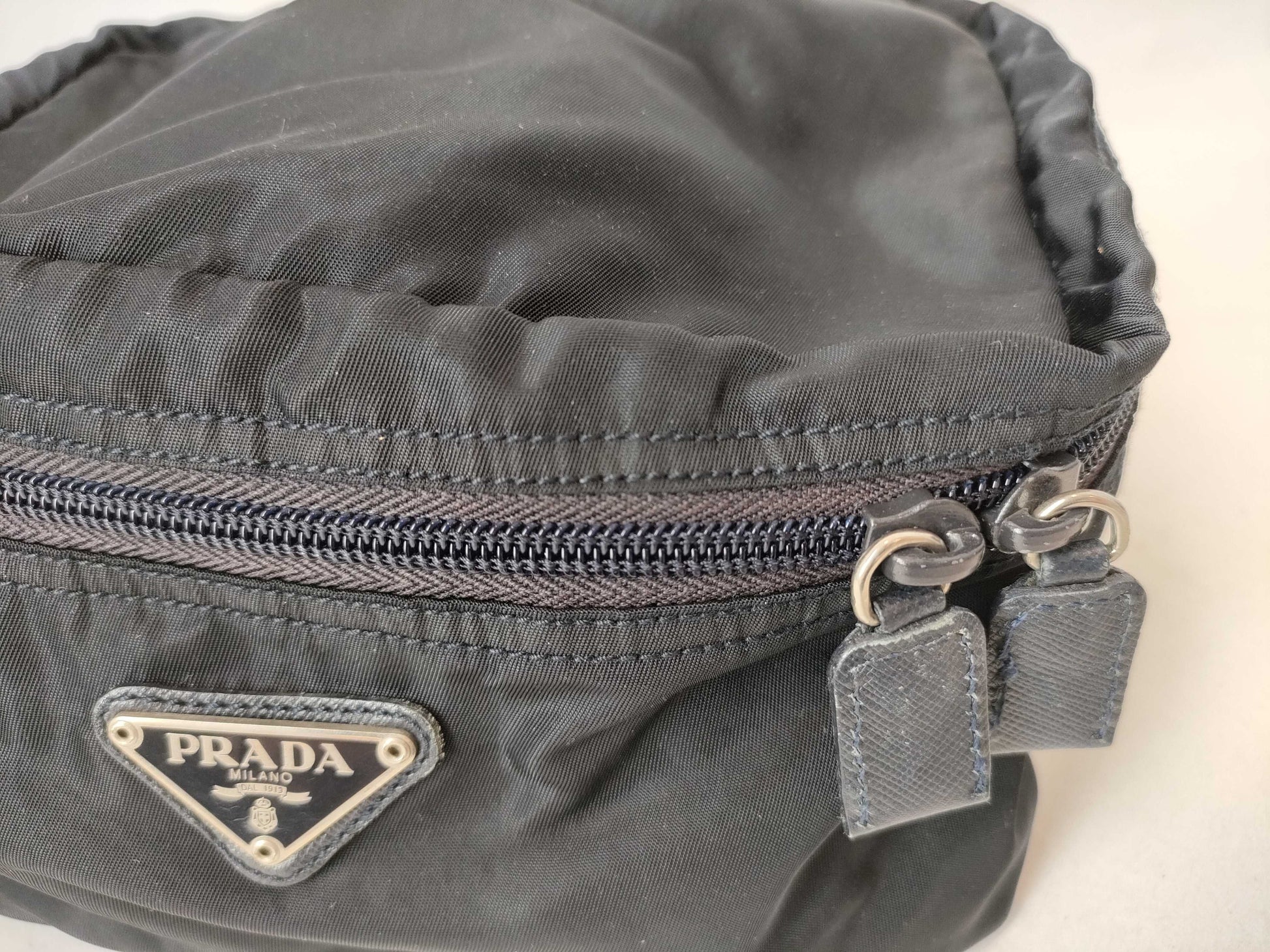 PRADA Nylon Makeup Pouch Large Vanity Bag