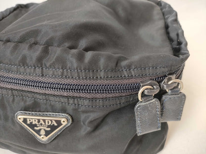 PRADA Nylon Makeup Pouch Large Vanity Bag