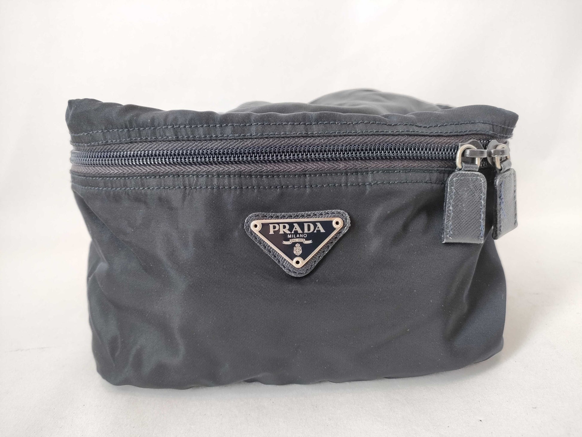 PRADA Nylon Makeup Pouch Large Vanity Bag