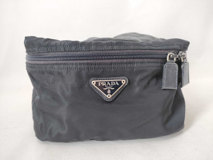 PRADA Nylon Makeup Pouch Large Vanity Bag