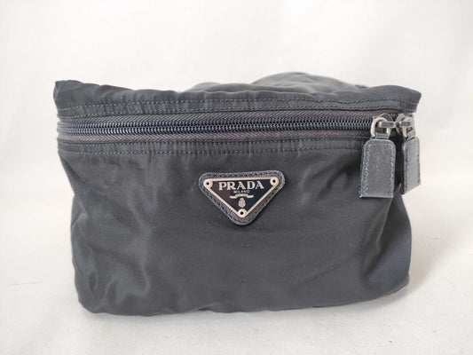 PRADA Nylon Makeup Pouch Large Vanity Bag