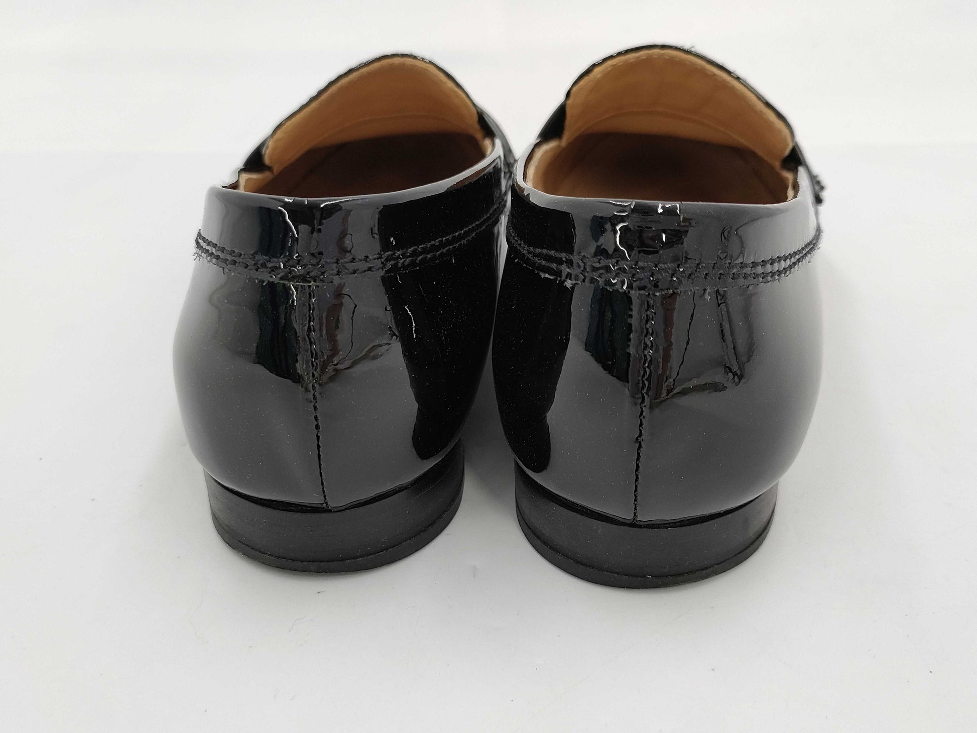 CHANEL Loafers Enamel Coco Mark Loafers