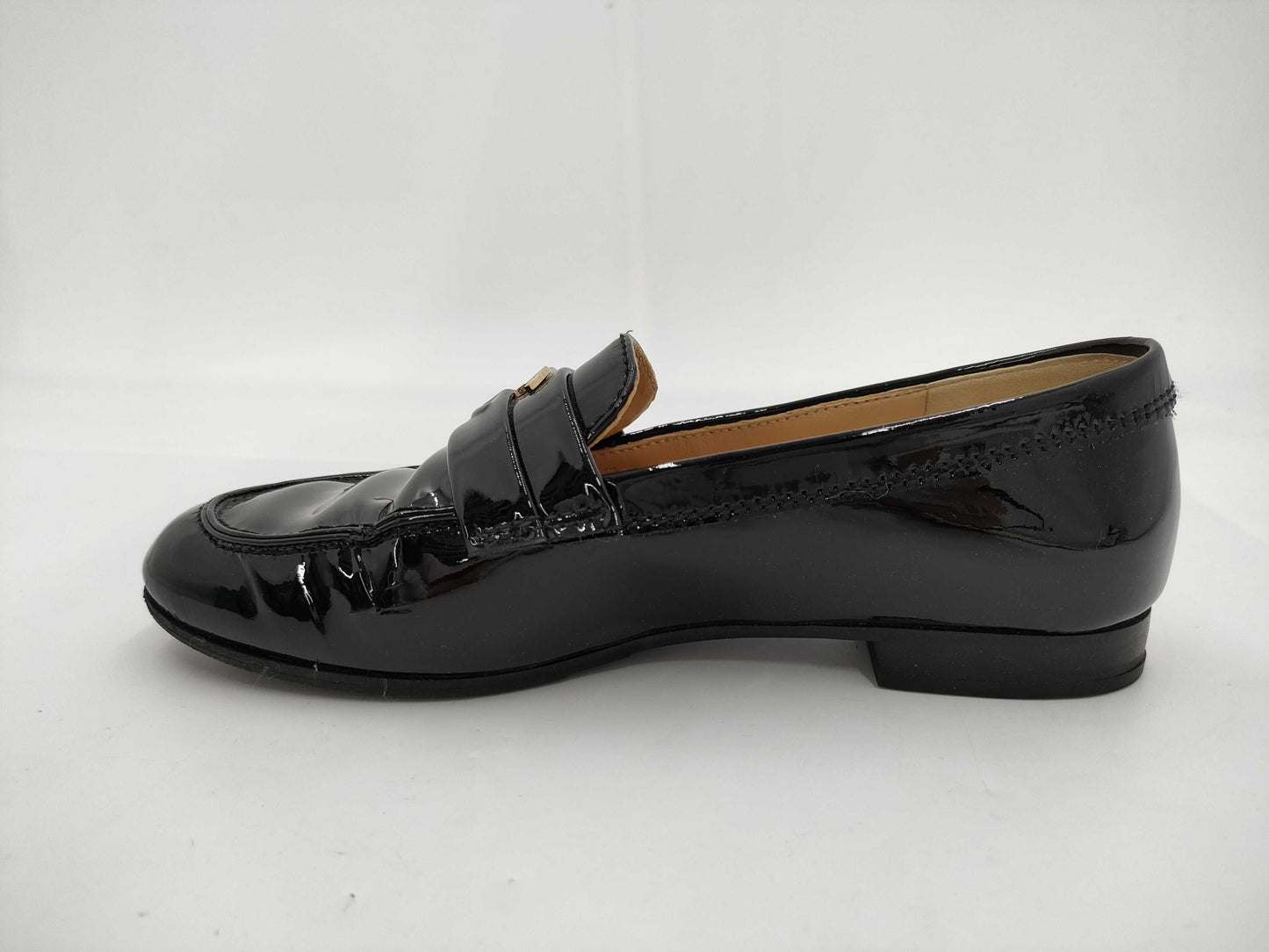 CHANEL Loafers Enamel Coco Mark Loafers