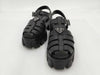 PRADA Triangle Plate Rubber Black Sandals