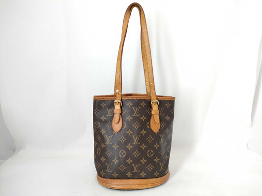 LOUIS VUITTON RFID Unverified AR0090 Monogram Bucket PM Handbag
