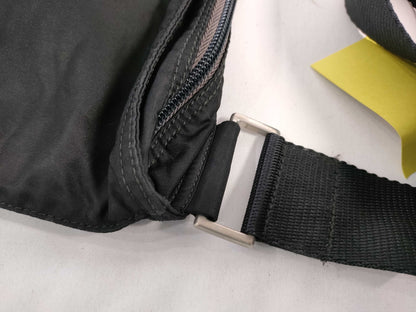 PRADA Nylon Shoulder Bag with No Gusset and Triangle Logo Plate