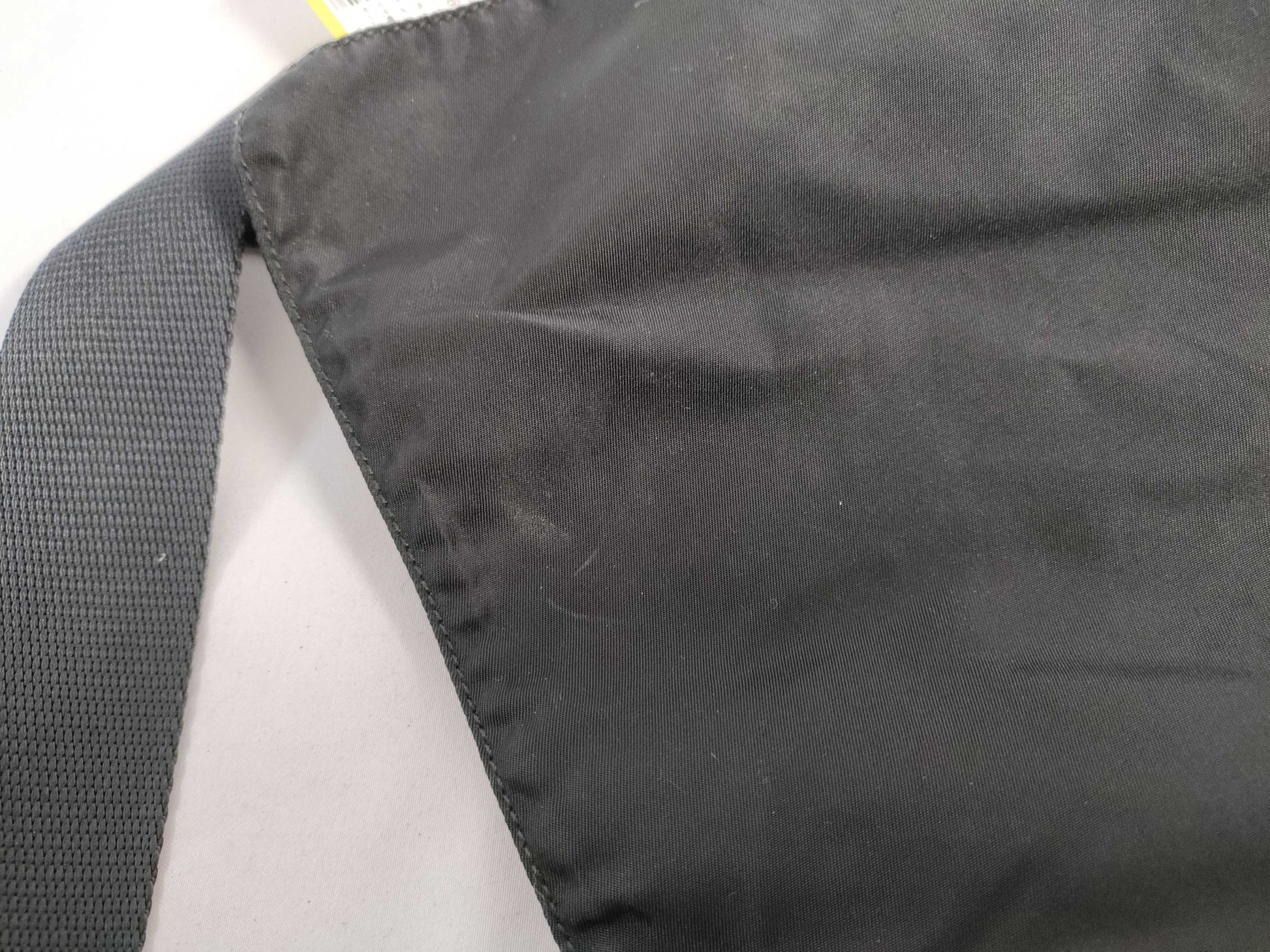 PRADA Nylon Shoulder Bag with No Gusset and Triangle Logo Plate