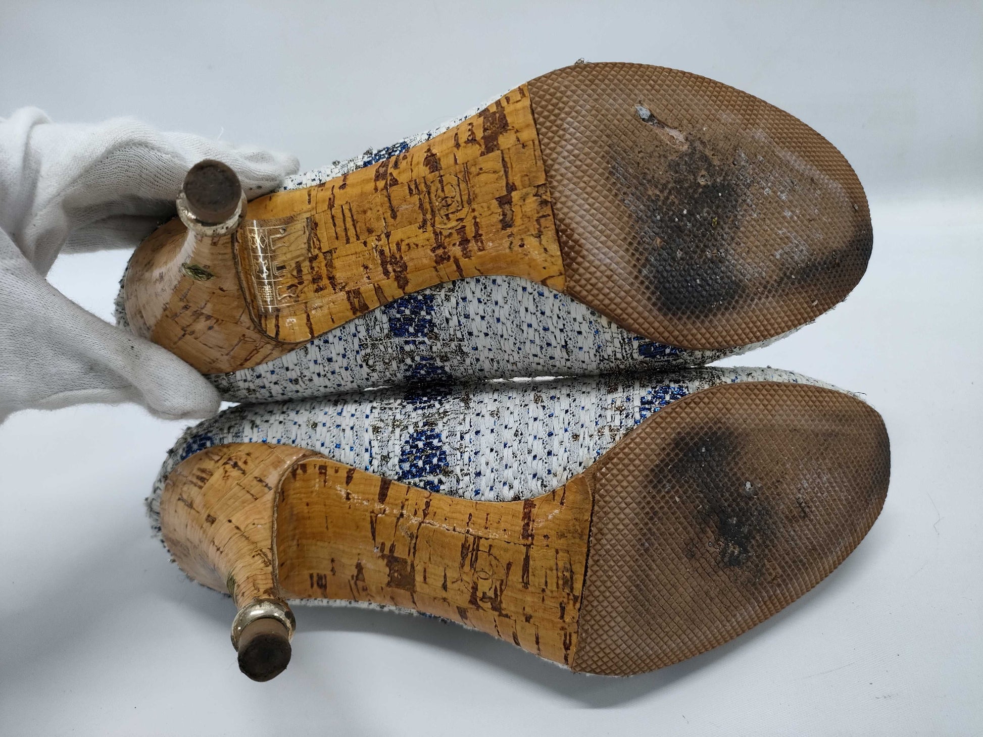 CHANEL Tweed High Heel Pumps