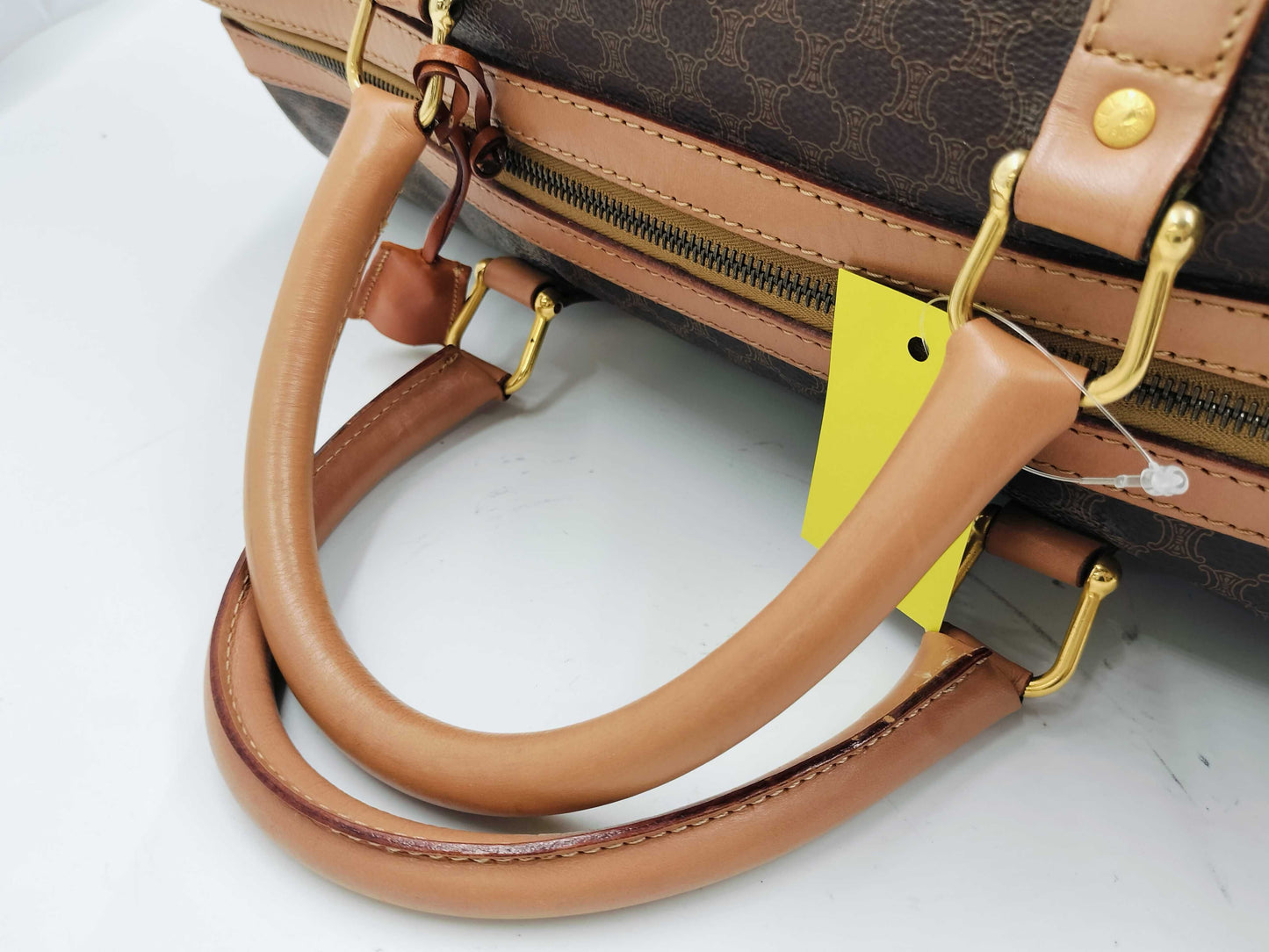 CELINE PVC Boston Bag M14 Brown Boston Bag