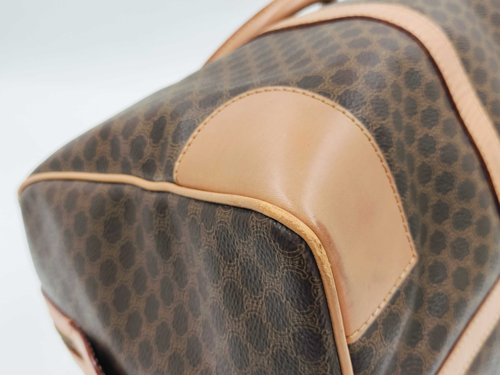 CELINE PVC Boston Bag M14 Brown Boston Bag