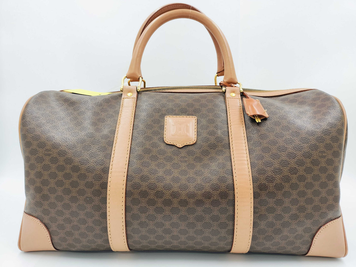 CELINE PVC Boston Bag M14 Brown Boston Bag