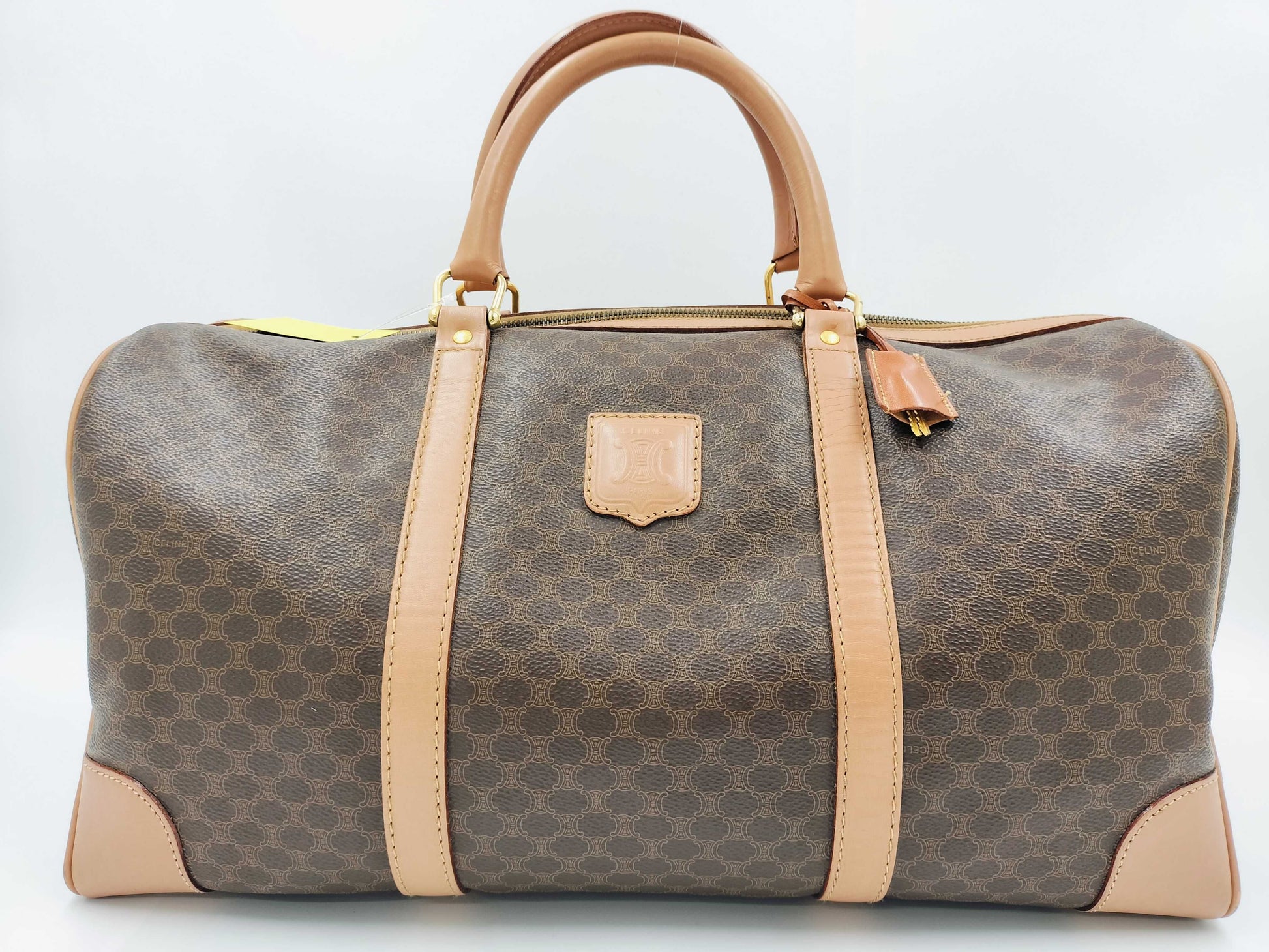 CELINE PVC Boston Bag M14 Brown Boston Bag