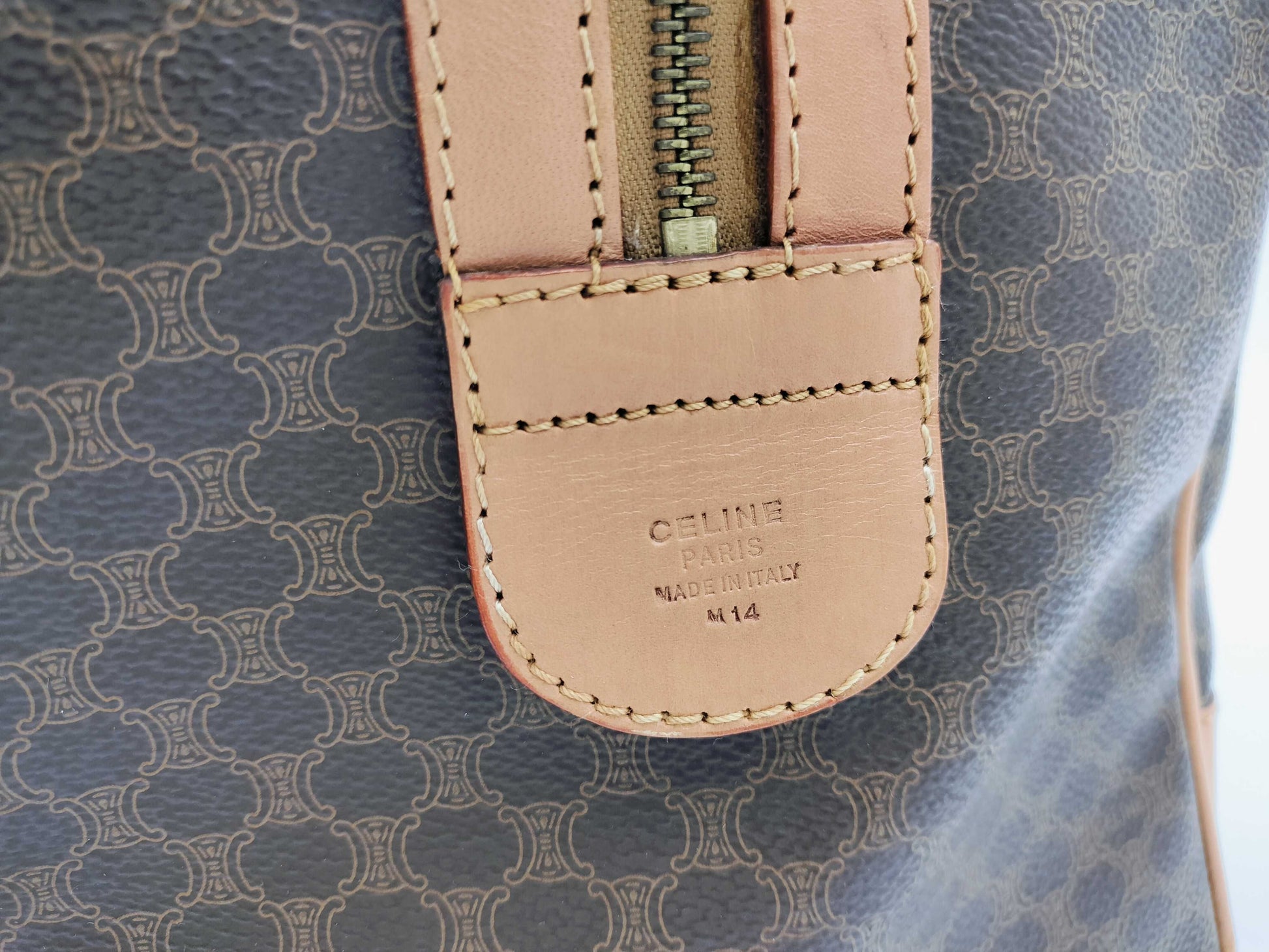 CELINE PVC Boston Bag M14 Brown Boston Bag