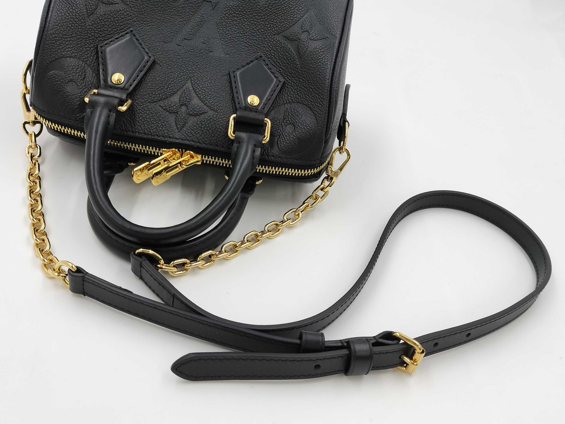 LOUIS VUITTON Monogram Empreinte Speedy Bandouliere 20 Handbag