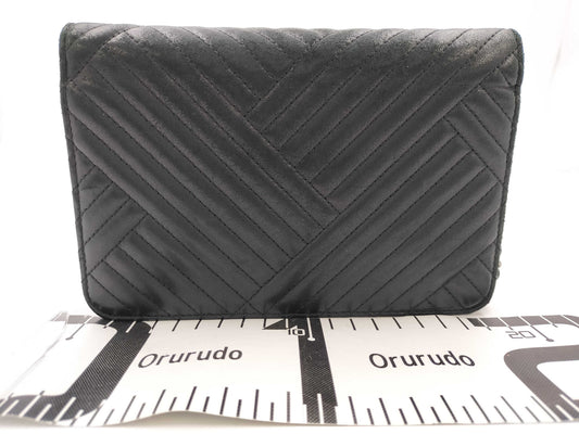 CHANEL Caviar Skin V-Stitch Shoulder Bag