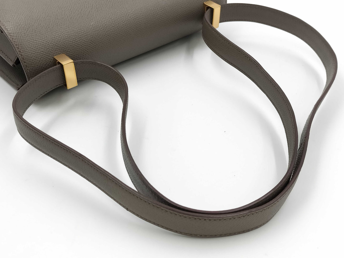 HERMES Constance Epsom Etain Shoulder Bag with PG hardware and A stamp