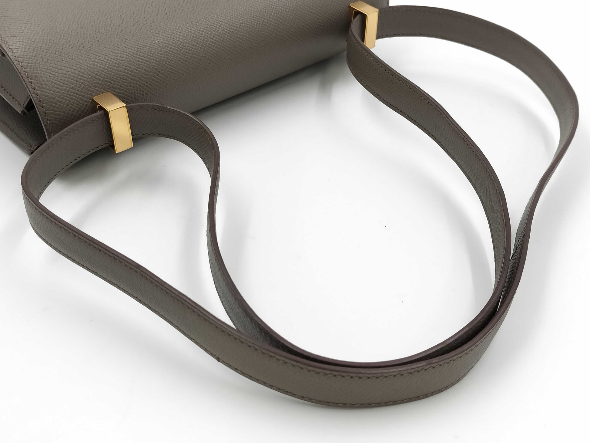 HERMES Constance Epsom Etain Shoulder Bag with PG hardware and A stamp