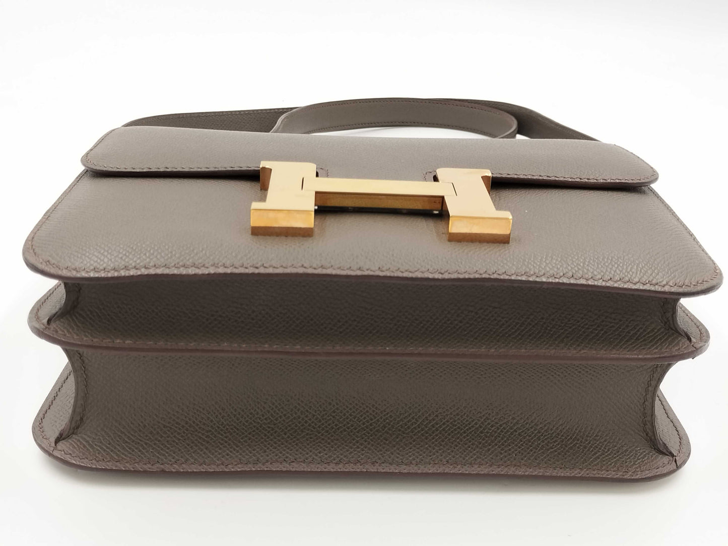 HERMES Constance Epsom Etain Shoulder Bag with PG hardware and A stamp