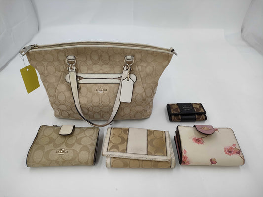 COACH Signature Handbag, Wallet*3, Key Case 