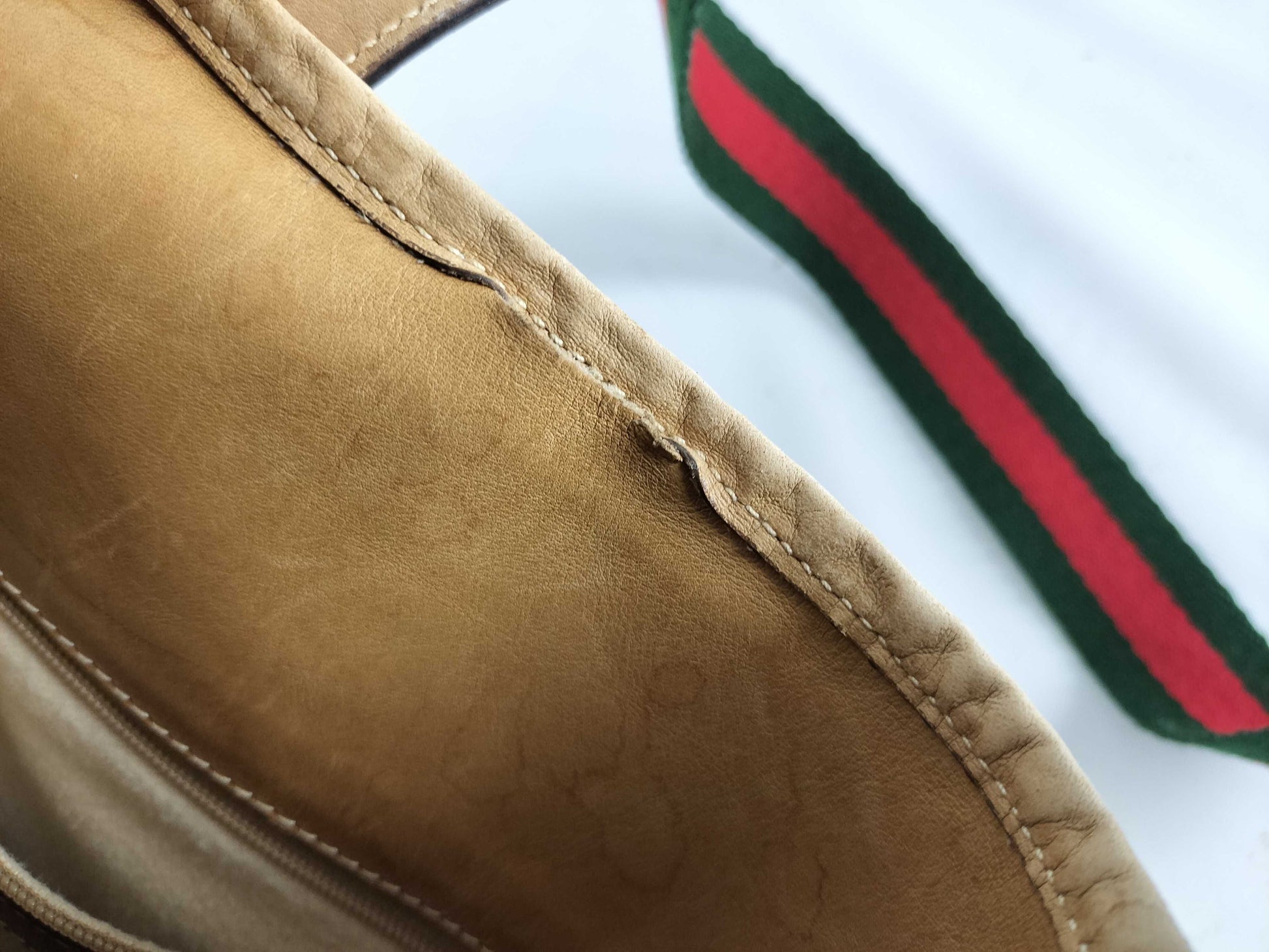 GUCCI Old PVC Sherry Tote Bag