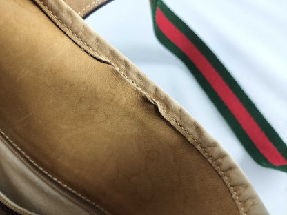 GUCCI Old PVC Sherry Tote Bag
