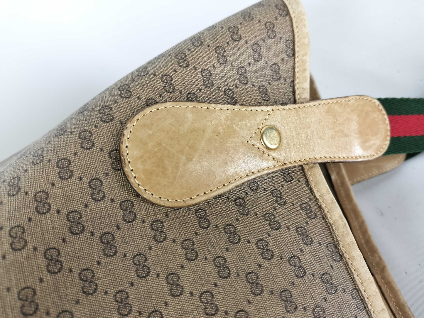 GUCCI Old PVC Sherry Tote Bag