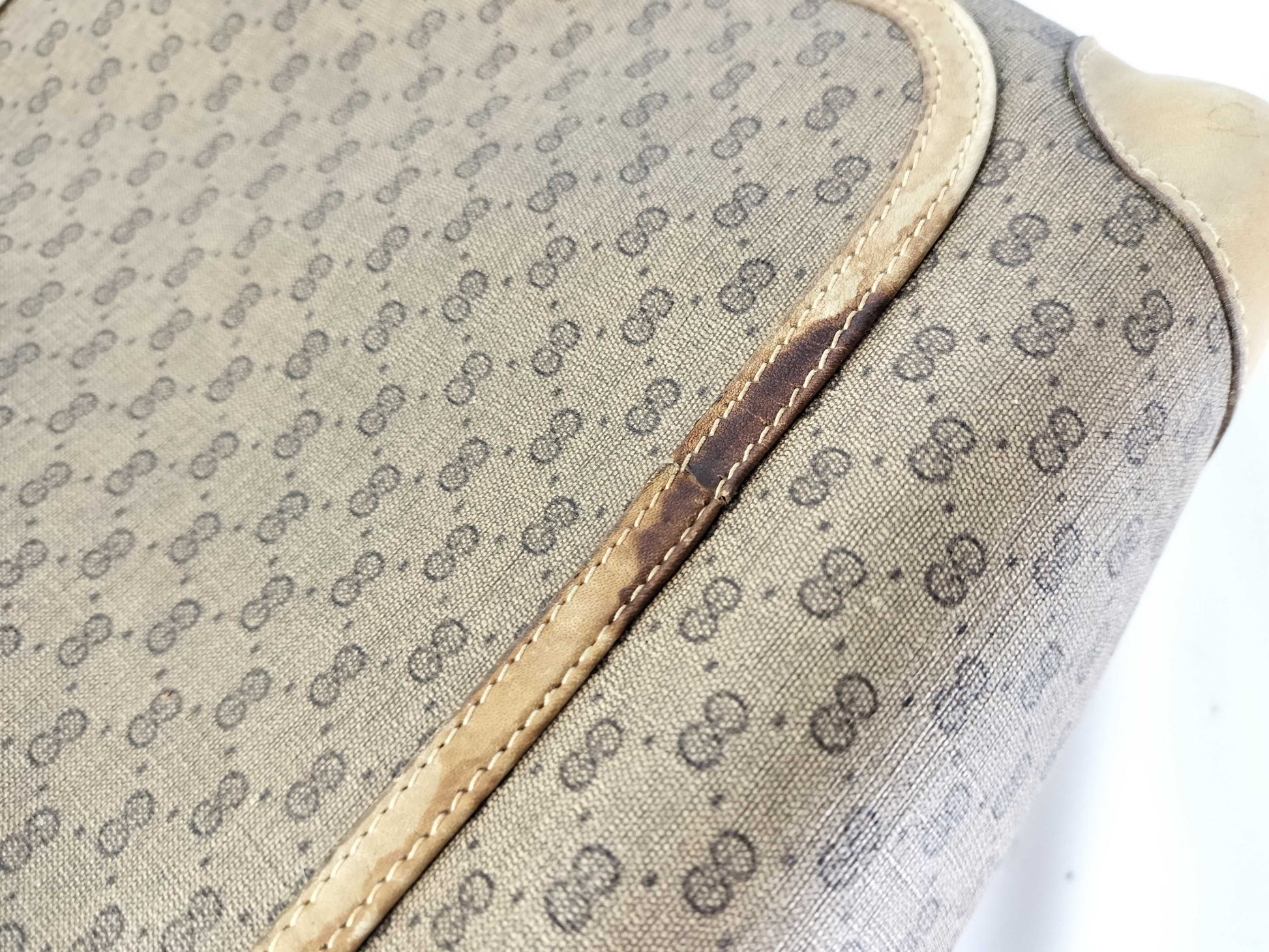GUCCI Old PVC Sherry Tote Bag