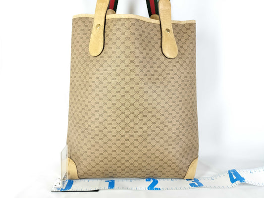 GUCCI Old PVC Sherry Tote Bag