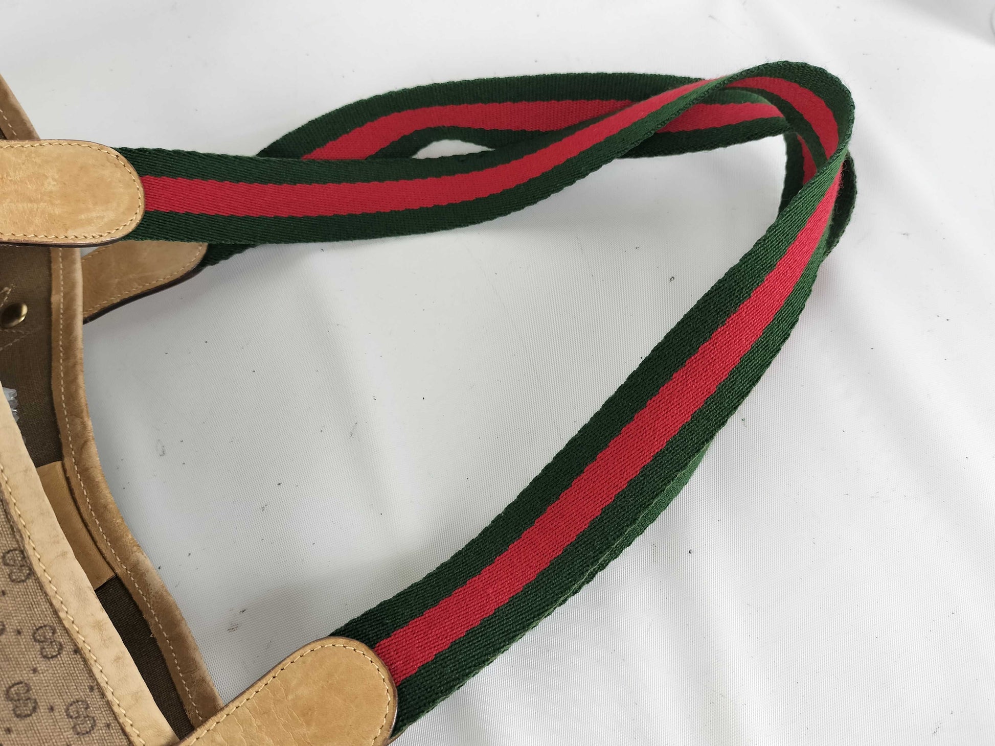 GUCCI Old PVC Sherry Tote Bag
