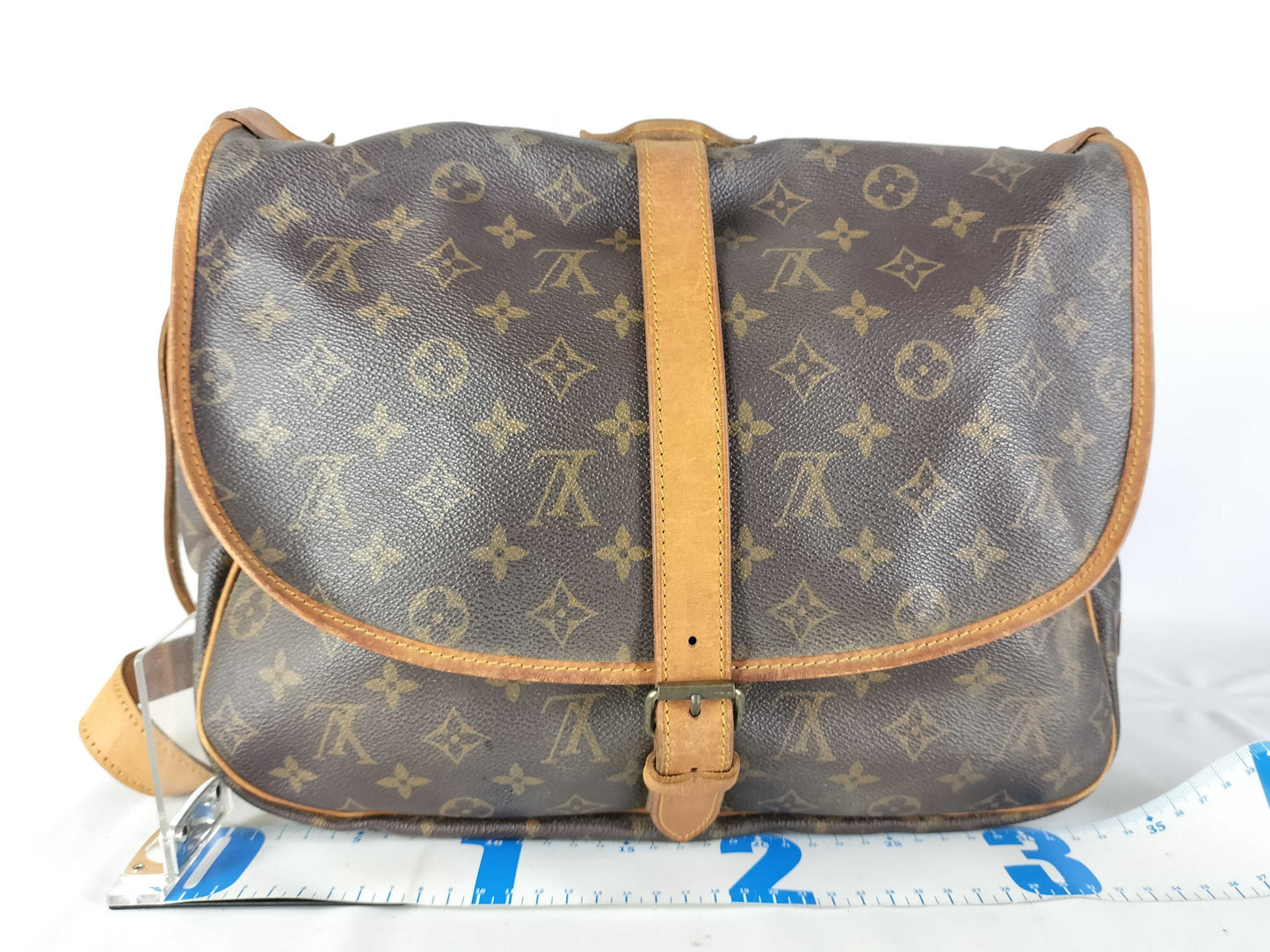 LOUIS VUITTON 882VI Monogram M42254 Saumur 35 Shoulder Bag