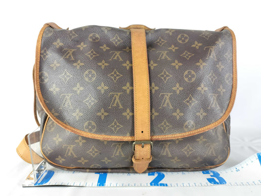 LOUIS VUITTON 882VI Monogram M42254 Saumur 35 Shoulder Bag