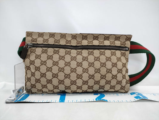 GUCCI GG Canvas 28566 Waist Pouch Waist Bag