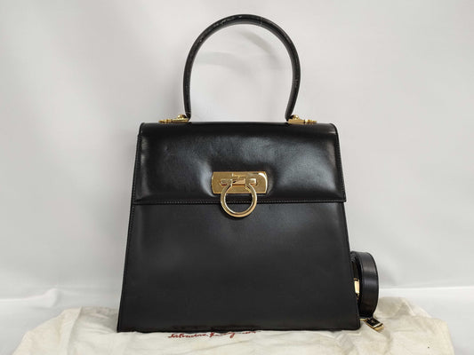 Salvatore Ferragamo Gancini 2-way leather handbag