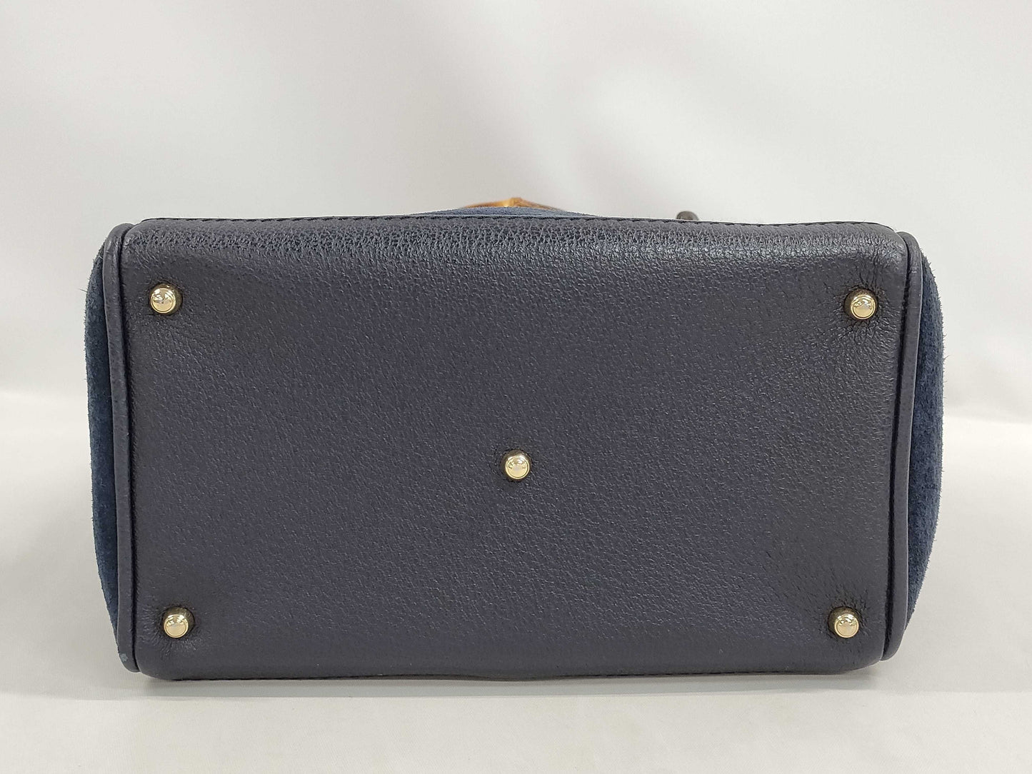 GUCCI Bamboo Suede Handbag