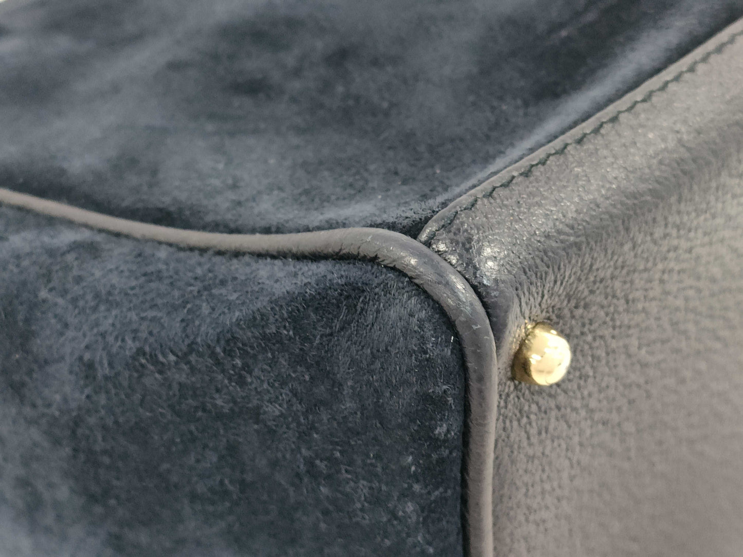 GUCCI Bamboo Suede Handbag