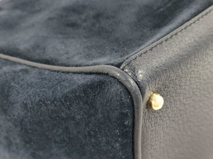 GUCCI Bamboo Suede Handbag