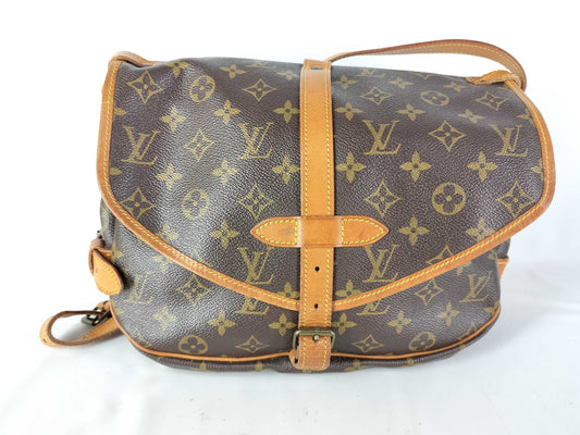 LOUIS VUITTON 882VI Monogram M42256 Saumur 25 Shoulder Bag