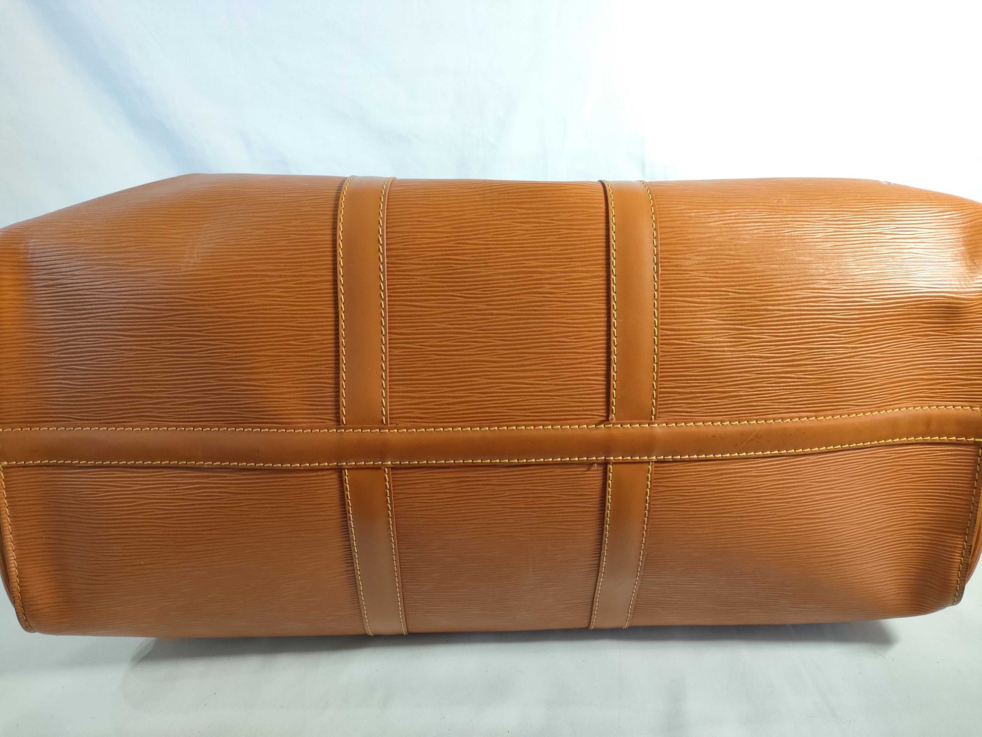 LOUIS VUITTON RFID Unavailable VI1924 Epi Keepall 50 M42968 Zipang Gold Boston Bag