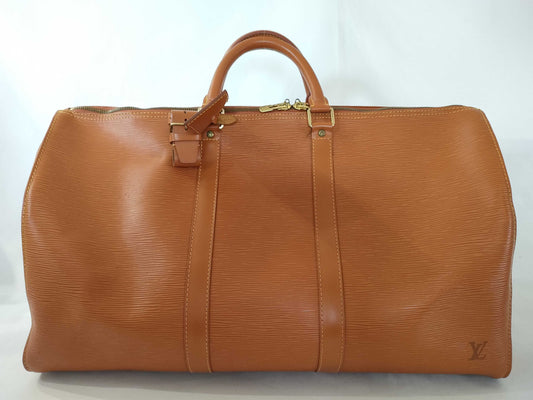 LOUIS VUITTON RFID Unavailable VI1924 Epi Keepall 50 M42968 Zipang Gold Boston Bag