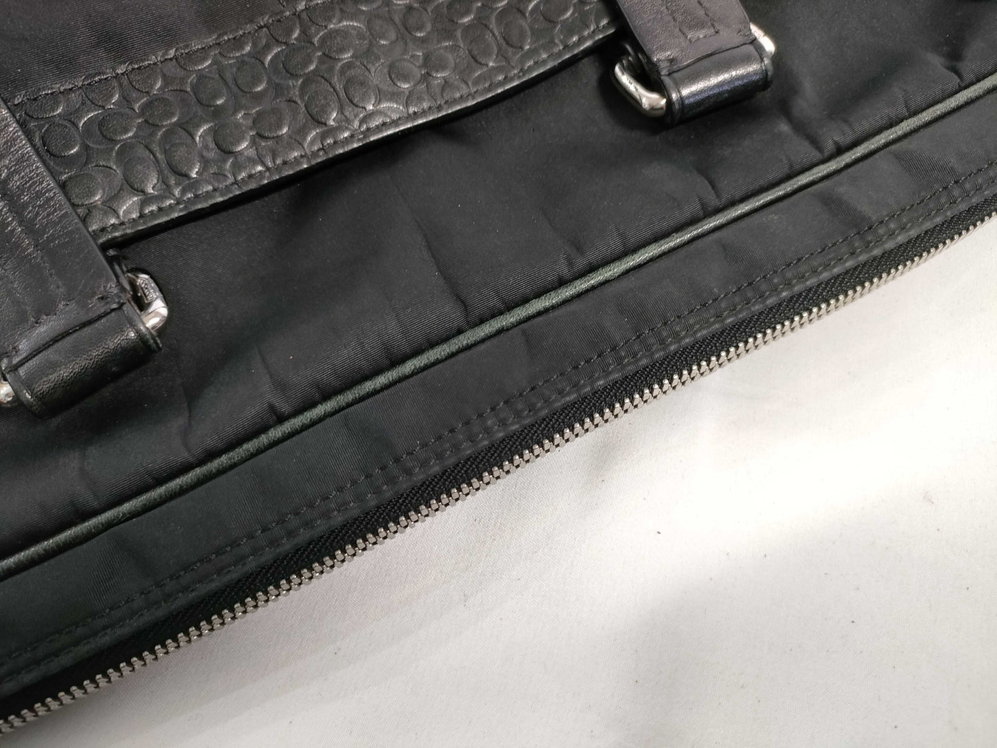 COACH Leather 2-Way Handbag Black F70323 Handbag