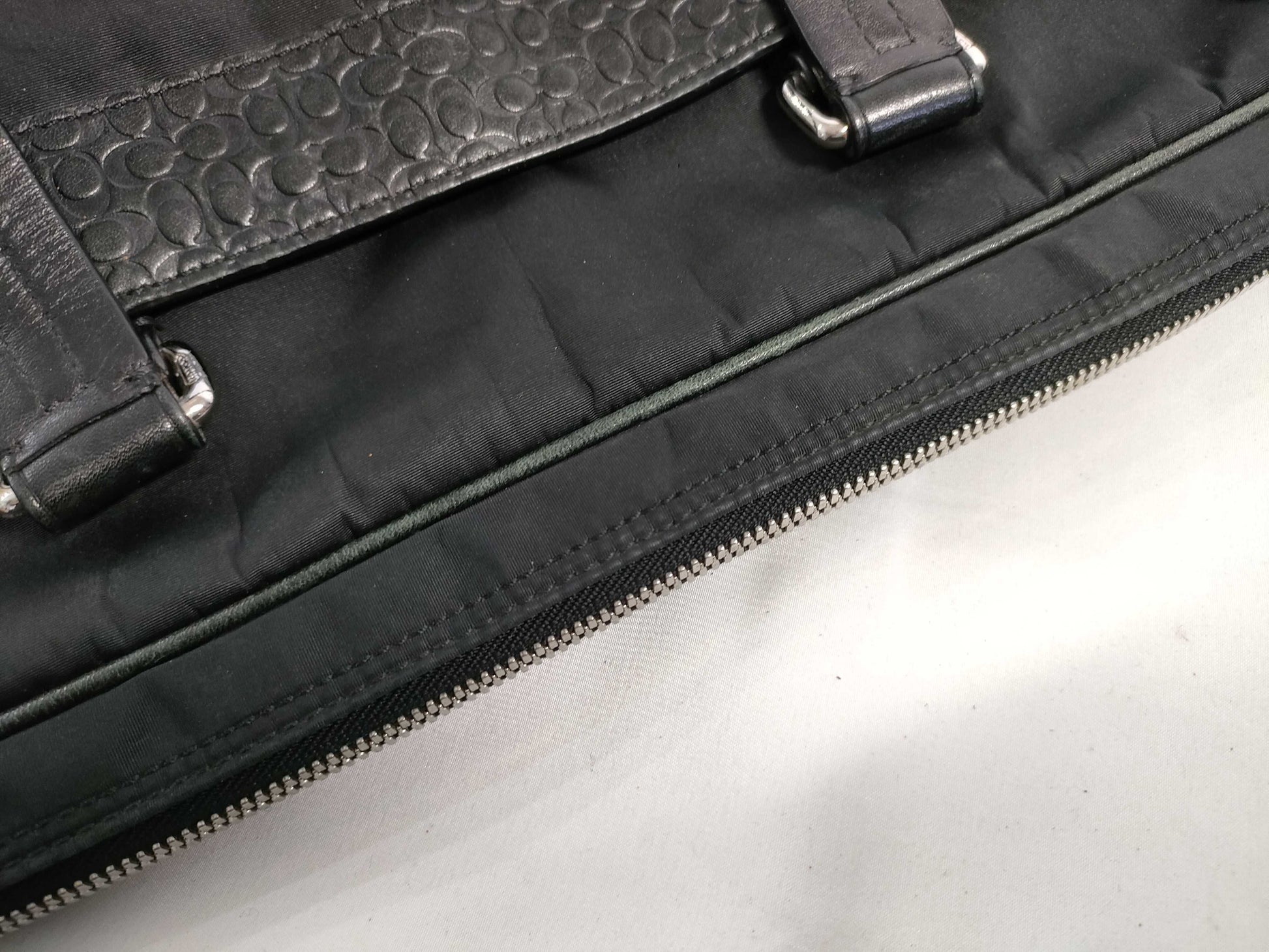 COACH Leather 2-Way Handbag Black F70323 Handbag