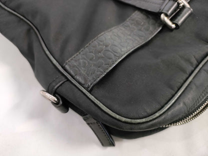 COACH Leather 2-Way Handbag Black F70323 Handbag