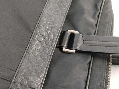 COACH Leather 2-Way Handbag Black F70323 Handbag
