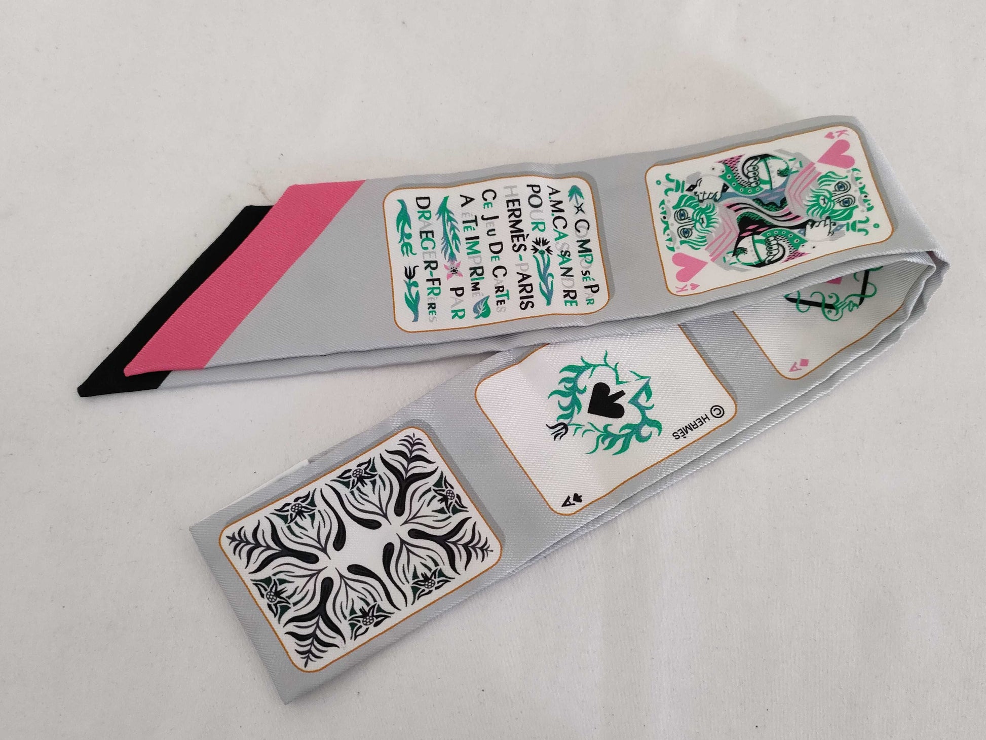 HERMES Twilly Playing Cards Gray Other Accessories
