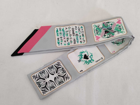 HERMES Twilly Playing Cards Gray Other Accessories