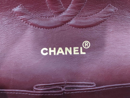 CHANEL 2838769 Lambskin Double Flap Turnlock Chain Shoulder Bag, No. 2