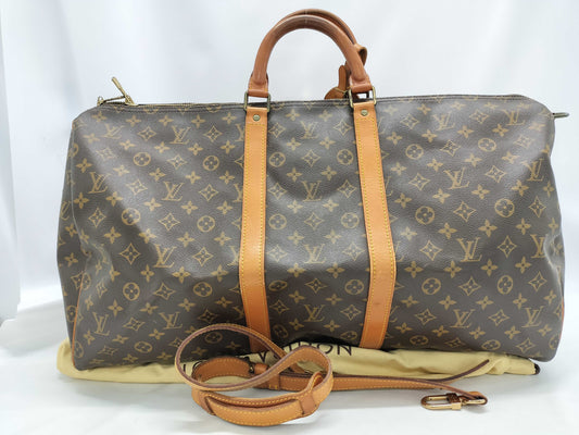 LOUIS VUITTON FC 893 Monogram M41414 Keepall Bandouliere 55 Boston Bag with Stitch